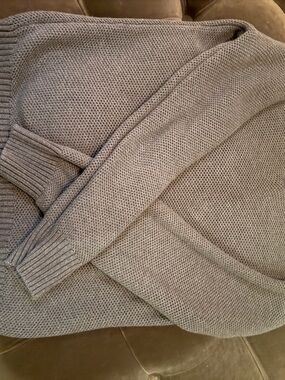 J. Crew Men's Light Gray Textured Crewneck Sweater